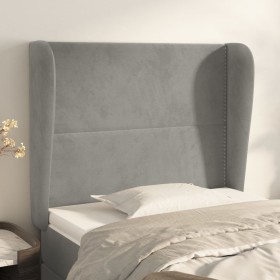 Headboard with light gray velvet ears 93x23x118/128 cm by , Headboards and footboards - Ref: Foro24-3117852, Price: 82,17 €, ...