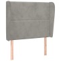 Headboard with light gray velvet ears 93x23x118/128 cm by , Headboards and footboards - Ref: Foro24-3117852, Price: 82,24 €, ...