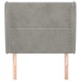 Headboard with light gray velvet ears 93x23x118/128 cm by , Headboards and footboards - Ref: Foro24-3117852, Price: 82,24 €, ...