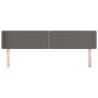 Gray synthetic leather headboard 183x16x78/88 cm by , Headboards and footboards - Ref: Foro24-3118734, Price: 75,99 €, Discou...