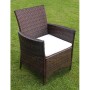 9-teiliges Garten-Essset und braune Kissen aus synthetischem Rattan von vidaXL, Gartensets - Ref: Foro24-43117, Preis: 600,52...