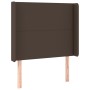 Headboard with brown synthetic leather ears 103x16x118/128 cm by , Headboards and footboards - Ref: Foro24-3119387, Price: 71...