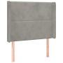 Headboard with light gray velvet ears 93x16x118/128 cm by , Headboards and footboards - Ref: Foro24-3119476, Price: 78,63 €, ...