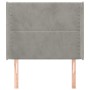 Headboard with light gray velvet ears 93x16x118/128 cm by , Headboards and footboards - Ref: Foro24-3119476, Price: 78,63 €, ...