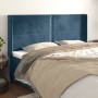 Headboard with dark blue velvet ears 203x16x118/128 cm by , Headboards and footboards - Ref: Foro24-3119510, Price: 139,99 €,...