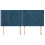 Headboard with dark blue velvet ears 203x16x118/128 cm by , Headboards and footboards - Ref: Foro24-3119510, Price: 139,99 €,...