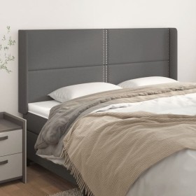 Headboard with ears gray synthetic leather 183x16x118/128 cm by , Headboards and footboards - Ref: Foro24-3119546, Price: 138...