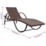 Garden lounger with cushion and brown synthetic rattan side table by vidaXL, Loungers - Ref: Foro24-42885, Price: 143,34 €, D...