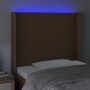 Cabecero con LED cuero sintético marrón 103x16x118/128 cm de , Cabeceros y pies de cama - Ref: Foro24-3123855, Precio: 79,99 ...