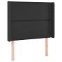 Headboard with LED black synthetic leather 93x16x118/128 cm by , Headboards and footboards - Ref: Foro24-3123986, Price: 75,2...