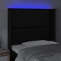 Headboard with LED black synthetic leather 93x16x118/128 cm by , Headboards and footboards - Ref: Foro24-3123986, Price: 75,2...