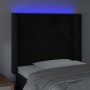 Cabecero con LED de terciopelo negro 103x16x118/128 cm de , Cabeceros y pies de cama - Ref: Foro24-3123952, Precio: 88,43 €, ...