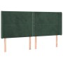 Dark green velvet LED headboard 183x16x118/128 cm by , Headboards and footboards - Ref: Foro24-3123971, Price: 141,99 €, Disc...