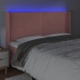 Cabecero con LED de terciopelo rosa 183x16x118/128 cm de , Cabeceros y pies de cama - Ref: Foro24-3123973, Precio: 154,34 €, ...