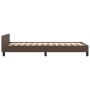 Estructura de cama cabecero cuero sintético marrón 100x200 cm de , Camas y somieres - Ref: Foro24-3125436, Precio: 154,99 €, ...