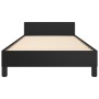 Bed frame with headboard black synthetic leather 80x200 cm by , Beds and slatted bases - Ref: Foro24-3125476, Price: 147,34 €...