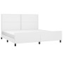 Estructura de cama cabecero cuero sintético blanco 200x200 cm de , Camas y somieres - Ref: Foro24-3125531, Precio: 235,37 €, ...