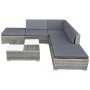 Set de muebles de jardín 6 pzas y cojines ratán sintético gris de vidaXL, Conjuntos de jardín - Ref: Foro24-42745, Precio: 50...