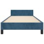 Dark blue velvet bed frame with headboard 100x200 cm by , Beds and slatted bases - Ref: Foro24-3125682, Price: 139,89 €, Disc...