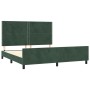 Estructura cama con cabecero terciopelo verde oscuro 180x200 cm de , Camas y somieres - Ref: Foro24-3125711, Precio: 258,99 €...