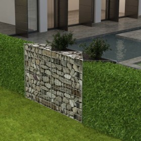 Gabion wall basket galvanized steel 120x30x100 cm by vidaXL, fence panels - Ref: Foro24-142539, Price: 58,99 €, Discount: %