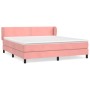 Box spring bed with pink velvet mattress 180x200 cm by , Beds and slatted bases - Ref: Foro24-3127450, Price: 505,90 €, Disco...