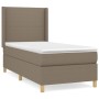 Box spring bed with taupe gray fabric mattress 80x200 cm by , Beds and slatted bases - Ref: Foro24-3131789, Price: 341,86 €, ...