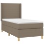 Box spring bed with taupe gray fabric mattress 80x200 cm by , Beds and slatted bases - Ref: Foro24-3131789, Price: 341,86 €, ...