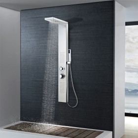 Square Stainless Steel Shower Panel System by vidaXL, Jet nozzles for bathtubs and showers - Ref: Foro24-142371, Price: 159,8...