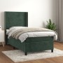 Cama box spring con colchón terciopelo verde oscuro 90x190 cm de , Camas y somieres - Ref: Foro24-3132594, Precio: 355,92 €, ...