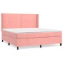 Box spring bed with pink velvet mattress 180x200 cm by , Beds and slatted bases - Ref: Foro24-3132638, Price: 593,82 €, Disco...