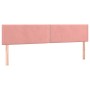 Cama box spring colchón y LED terciopelo rosa 180x200 cm de , Camas y somieres - Ref: Foro24-3134362, Precio: 510,99 €, Descu...