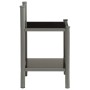 Gray and black metal and glass bedside table 45x34.5x60.5 cm by vidaXL, Nightstands - Ref: Foro24-325089, Price: 36,81 €, Dis...