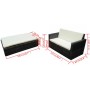 Set muebles de jardín 2 piezas y cojines ratán sintético negro de vidaXL, Conjuntos de jardín - Ref: Foro24-42734, Precio: 26...