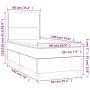 Box spring bed with mattress and LED pink velvet 90x190 cm by , Beds and slatted bases - Ref: Foro24-3136040, Price: 364,19 €...