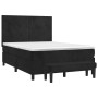 Box spring bed with black velvet mattress 140x190 cm by , Beds and slatted bases - Ref: Foro24-3137721, Price: 527,48 €, Disc...