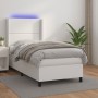 Cama box spring y colchón LED cuero sintético blanco 90x190 cm de , Camas y somieres - Ref: Foro24-3139296, Precio: 386,72 €,...