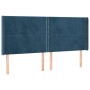 Cama box spring colchón y LED terciopelo azul oscuro 200x200 cm de , Camas y somieres - Ref: Foro24-3139527, Precio: 691,58 €...