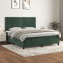 Box spring bed with dark green velvet mattress 180x200 cm by , Beds and slatted bases - Ref: Foro24-3142980, Price: 638,34 €,...