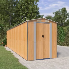 Galvanized light brown steel garden shed 192x772x223 cm by , Sheds - Ref: Foro24-3147478, Price: 968,99 €, Discount: %