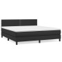 Cama box spring con colchón cuero sintético negro 160x200 cm de , Camas y somieres - Ref: Foro24-3141071, Precio: 461,69 €, D...