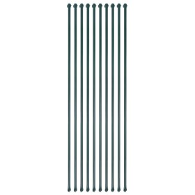 Garden posts 10 units 1.5 m green metal by vidaXL, Trellises and plant supports - Ref: Foro24-142310, Price: 49,89 €, Discoun...