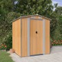 Galvanized light brown steel garden shed 192x191x223 cm by , Sheds - Ref: Foro24-3147471, Price: 364,25 €, Discount: %