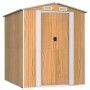 Galvanized light brown steel garden shed 192x191x223 cm by , Sheds - Ref: Foro24-3147471, Price: 364,25 €, Discount: %