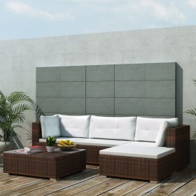 5-piece garden furniture set and brown synthetic rattan cushions by vidaXL, Garden sets - Ref: Foro24-42739, Price: 362,75 €,...