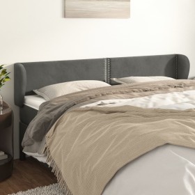 Dark gray velvet headboard 183x23x78/88 cm by , Headboards and footboards - Ref: Foro24-3117065, Price: 76,99 €, Discount: %