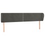 Dark gray velvet headboard 183x23x78/88 cm by , Headboards and footboards - Ref: Foro24-3117065, Price: 76,97 €, Discount: %