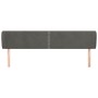 Dark gray velvet headboard 183x23x78/88 cm by , Headboards and footboards - Ref: Foro24-3117065, Price: 76,97 €, Discount: %