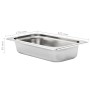 Gastronorm trays 8 units GN 1/3 65 mm stainless steel by , Buckets for steam tables - Ref: Foro24-50894, Price: 63,07 €, Disc...