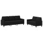 Sofagarnitur mit 2 Stück Kissen aus schwarzem Stoff von , Sofas - Ref: Foro24-3201464, Preis: 544,17 €, Rabatt: %